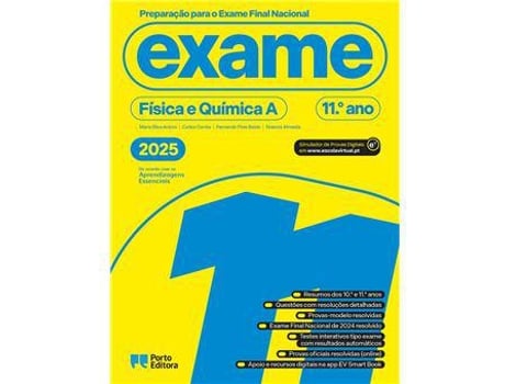 Livro Preparação para o Exame Final Nacional 2025 - Física e Química a - 11.º Ano de V A (Português)