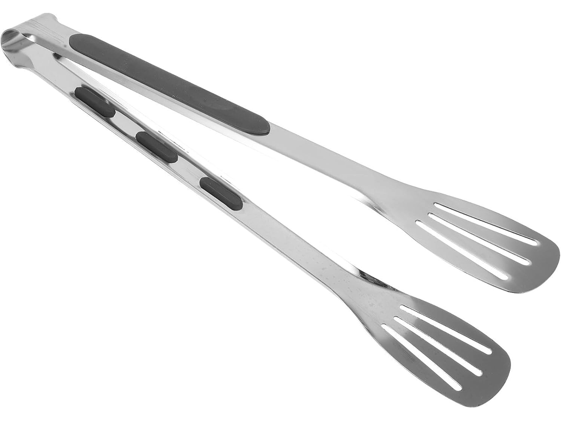 Pinça Para Churrasco Osaladi Em Aço Inoxidável E Abs Preto, Com Cabo Preciso E Antiderrapante, Utensílio De Cozinha Para