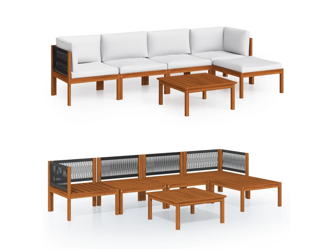 Garden Lounge Set, Garden Lounge Sets Vidaxl Branco Madeira De Acácia (n/a)
