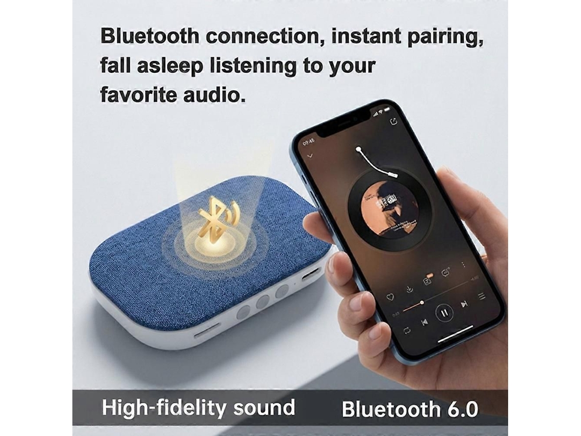 Alto-falante Bluetooth 6.0 Para Auxiliar No Sono Ao Lado Do Travesseiro, Alto-falante Ultrassônico Para Auxiliar No Sono, Alto-falante Dinâmico D