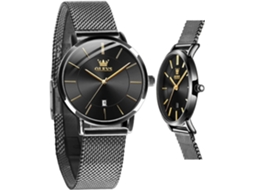 Lurelia Relógio Mecânico Feminino, Movimento De Quartzo, Detalhes Com Strass, Mostrador Esqueleto, Couro, Resistente À Água 30m, Preto, Dourado