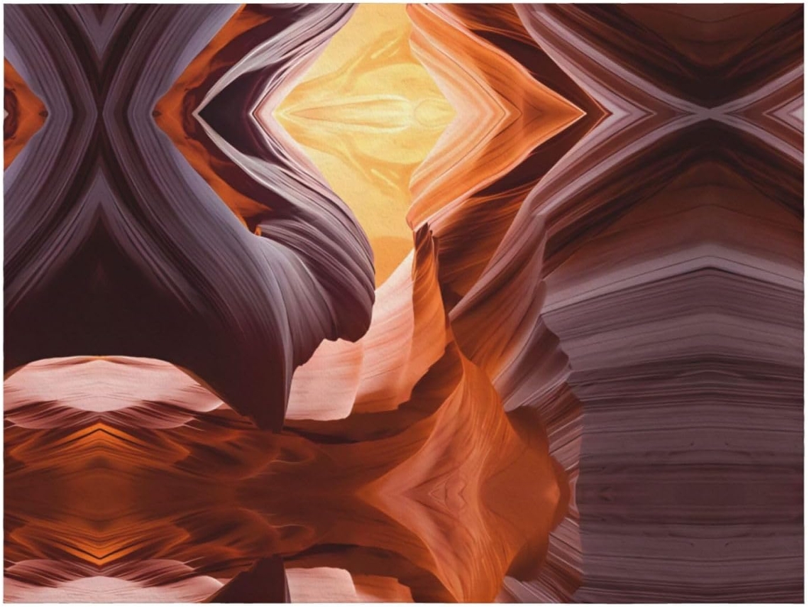 Colcha de Flanela Macia e Quente Antelope Canyon Estampa 203 X 152 Cm, Macio, Quente, Ideal para Quarto e Sala