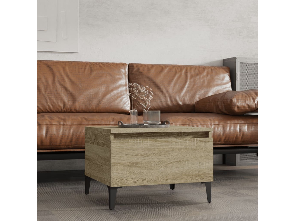 Vidaxl Mesa De Apoio 50x46x35 Cm Derivados De Madeira Carvalho Sonoma