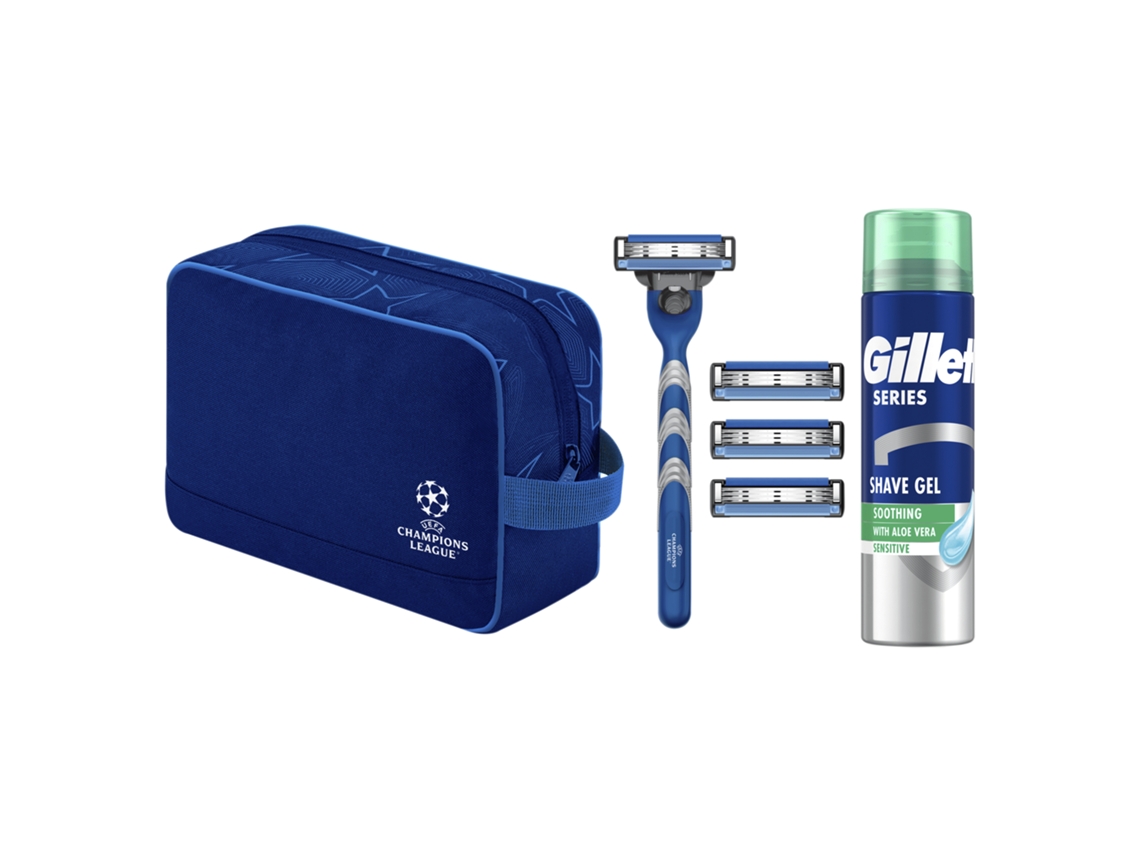 Coffret  Máquina de Barbear Mach3 UEFA