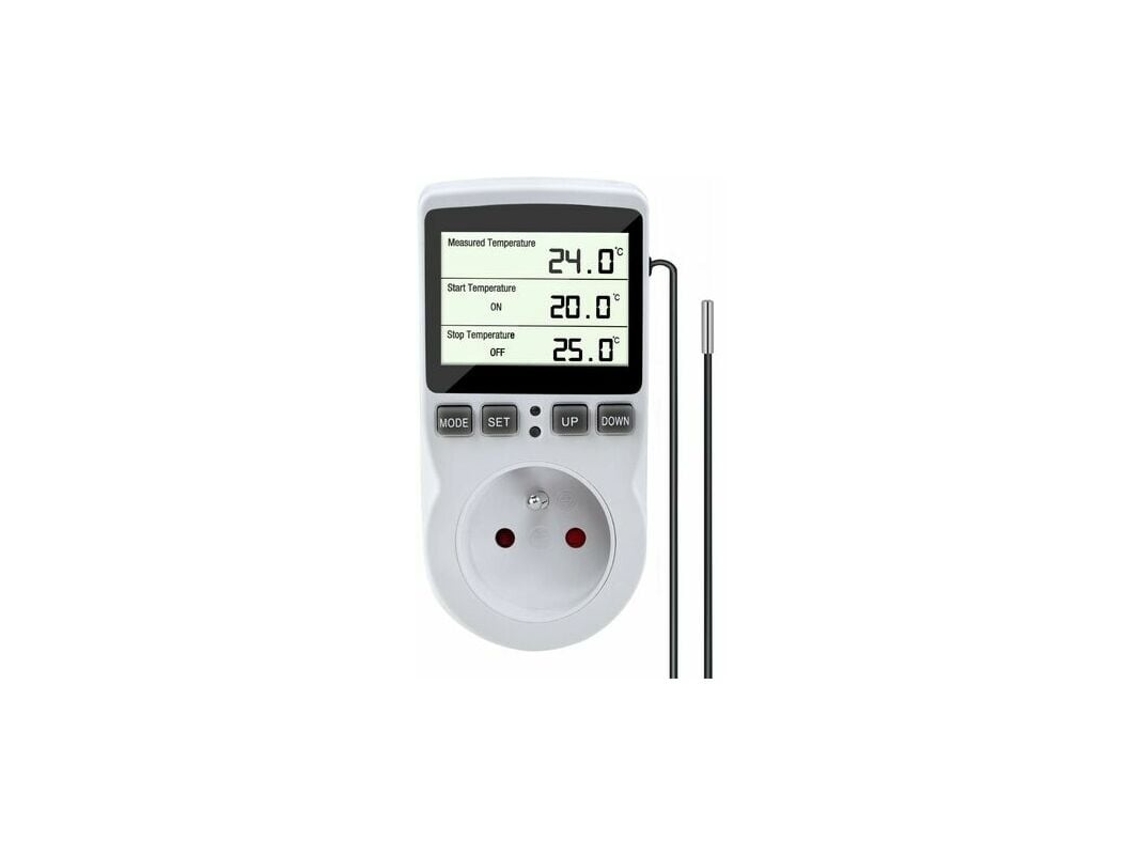 Lurelia Saída De Termostato, Temporizador De Saída Digital Programável Com Sonda, Aquecedor De Estufa Para Aquário