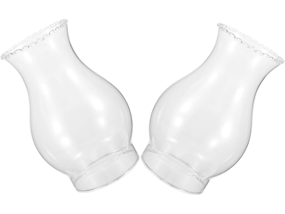 Conjunto de 2 Peças de Protetores de Vidro para Lamparinas a Óleo em Estilo Retrô, com Proteção Contra Vento e Chamas. SFUSHOS