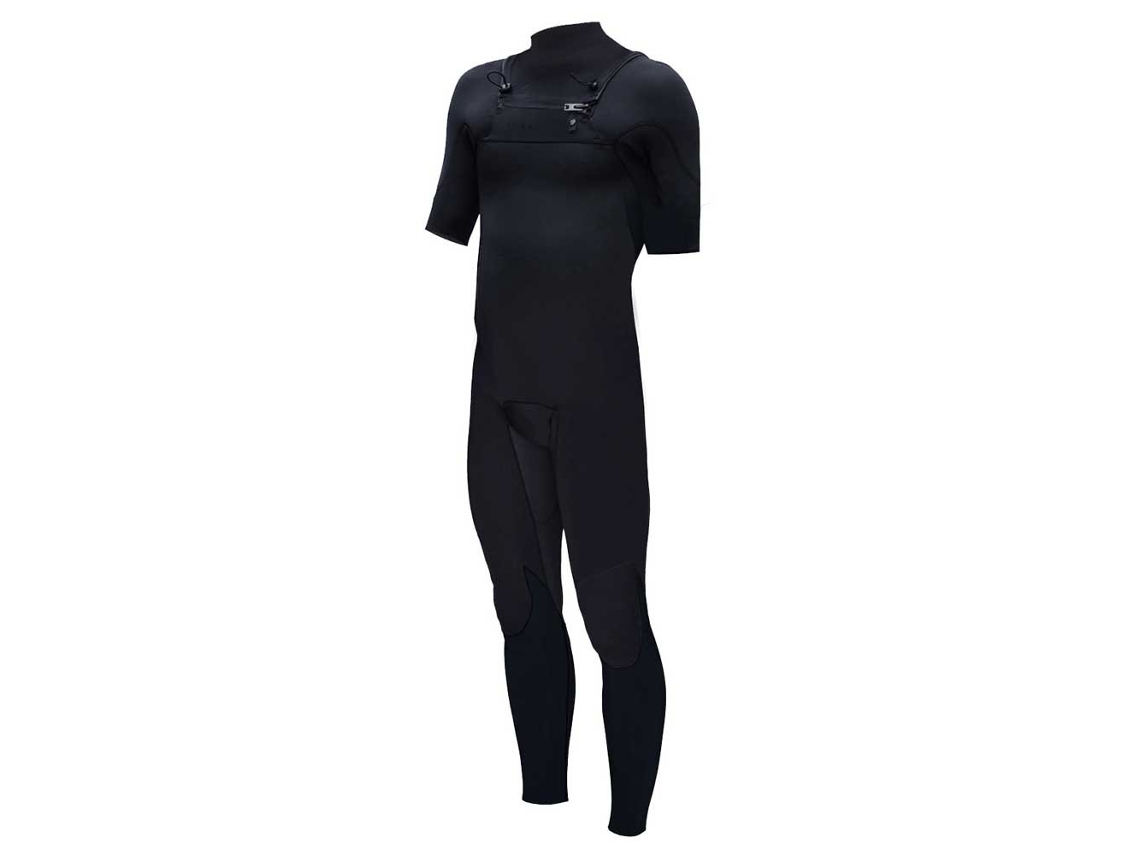 Fato Neoprene Manga Comprida Zip Tórax Vault Steamer 3/2 Mm Preto Stzion