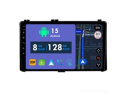 Auto Rádio Carro Bluetooth Autoradio 8GB RAM 128G ROM CarPlay Navegação GPS Ecrã Táctil RoverOne para Toyota Corolla Auris E180 2017 2018 2019  