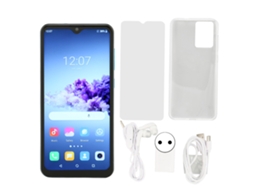 Smartphone T1pro Desbloqueado De 6,53 Polegadas Para Android 11, 4 Gb De Ram, 64 Gb De Rom, Dual Sim, Desbloqueio Facial, 100 240 V, Azul, Com Tomada