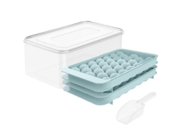 Bandeja de gelo redonda Slowmoose com tampa e máquina de fazer bolas de gelo para freezer