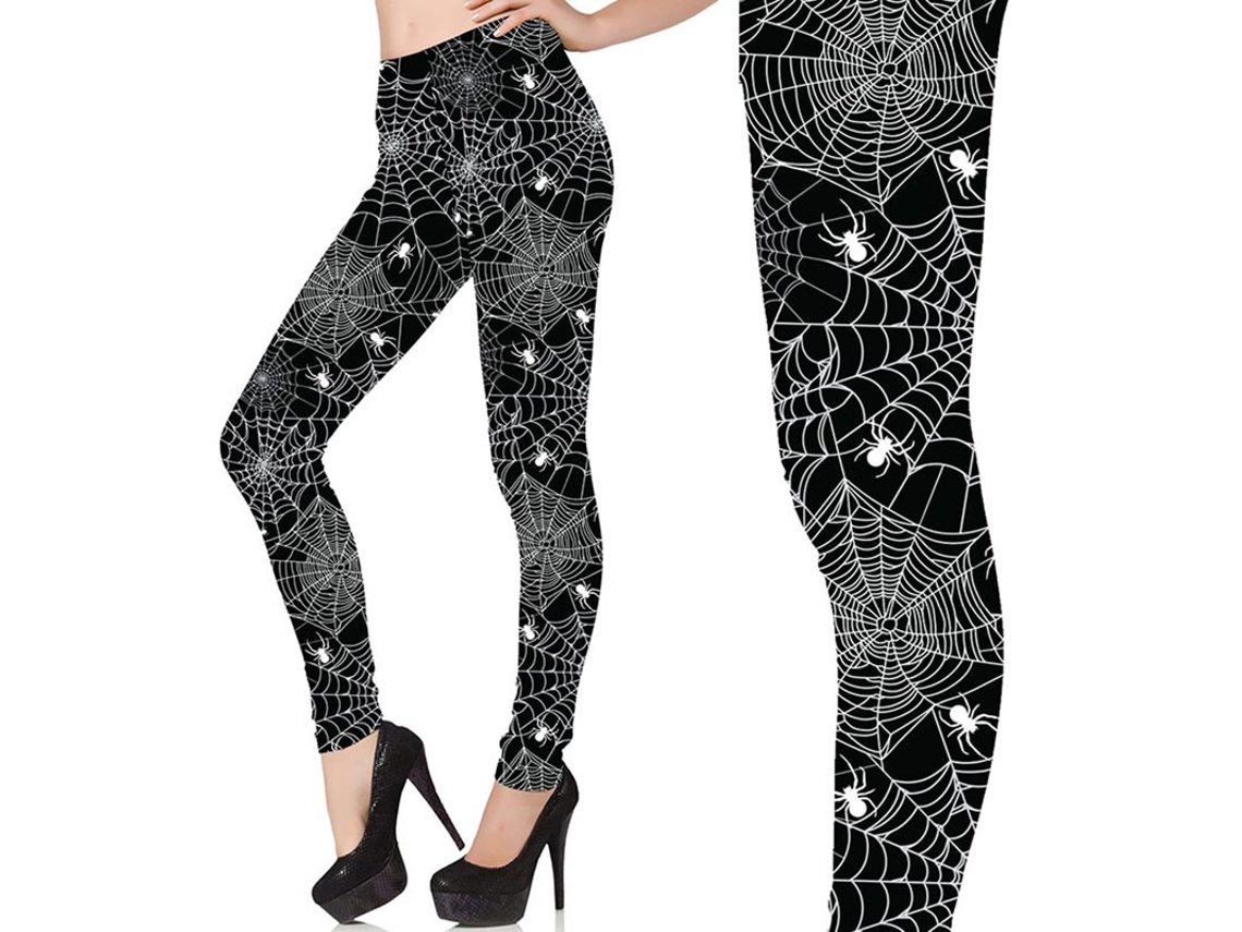 Leggings teias de aranha para mulheres