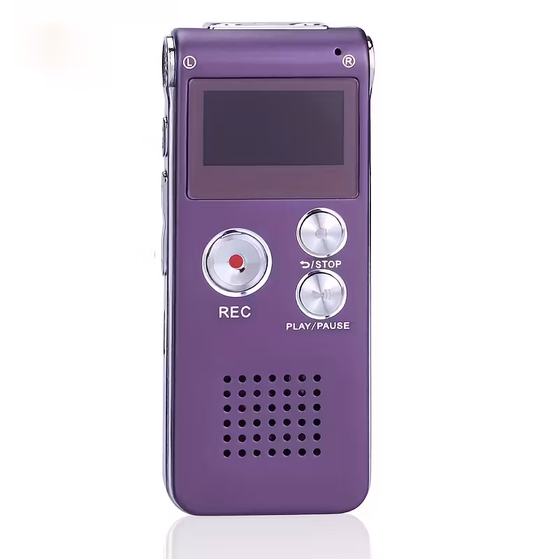 Gravador De Voz Mini Com Tela E Som Externo Ativação Por Voz, Senha E Bateria De Longa Duração Rosae