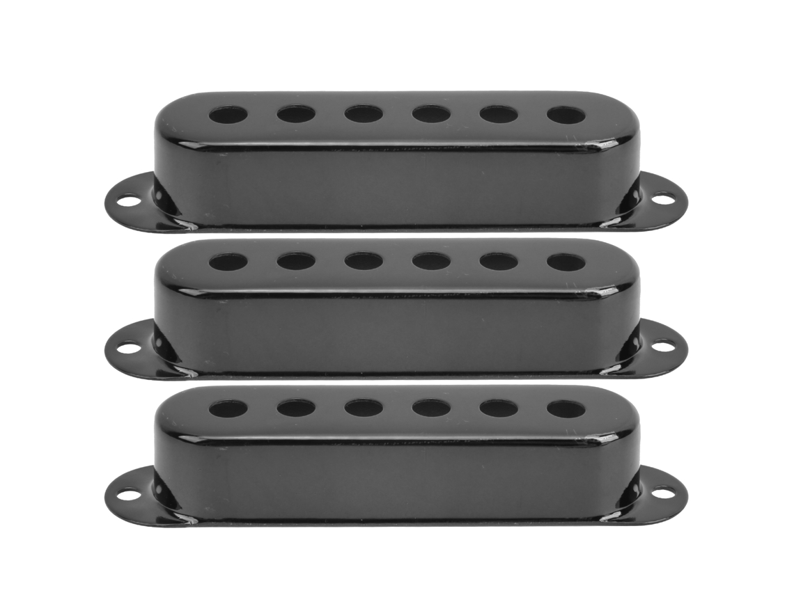 Capa para Captador Único de 3 Polegadas em Latão, Acessórios para Instrumentos Musicais, Guitarra Elétrica St Sq, Preta AQUAFORGE