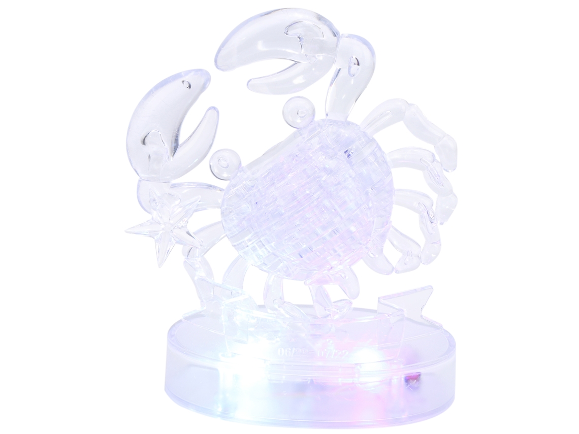 Ats puzzle Cristal 3d de Constellaciones Cáncer Con Luz Led Rompecabezas Diy