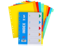 Conjunto De 15 Divisórias Multicoloridas Para Fichários E Cadernos, Feitas De Plástico Resistente E Gokoco