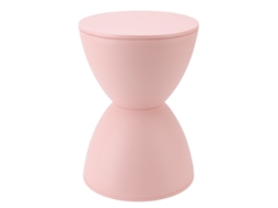Banco de plástico em forma de ampulheta, moderno, simples, estilo nórdico, para casa e banheiro, rosa S/MARCA