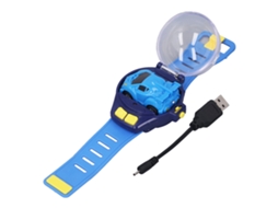 Relógio Carrinho Controle Remoto Mini Usb Azul