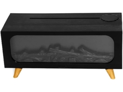 Umidificador Com Acabamento Em Madeira, Efeito De Chama 3d