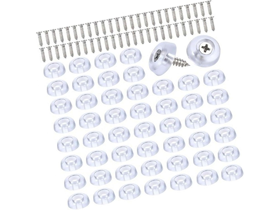 150 Pés Antiderrapantes Para Tábua De Corte, Pés De Borracha Para Móveis Com Parafusos, Fáceis De Usar, Transparentes