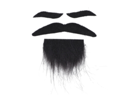 Fantasia de barba e bigode falsa 2026 para festa de Halloween com Sobrancelhas Autoadesivas Acessório