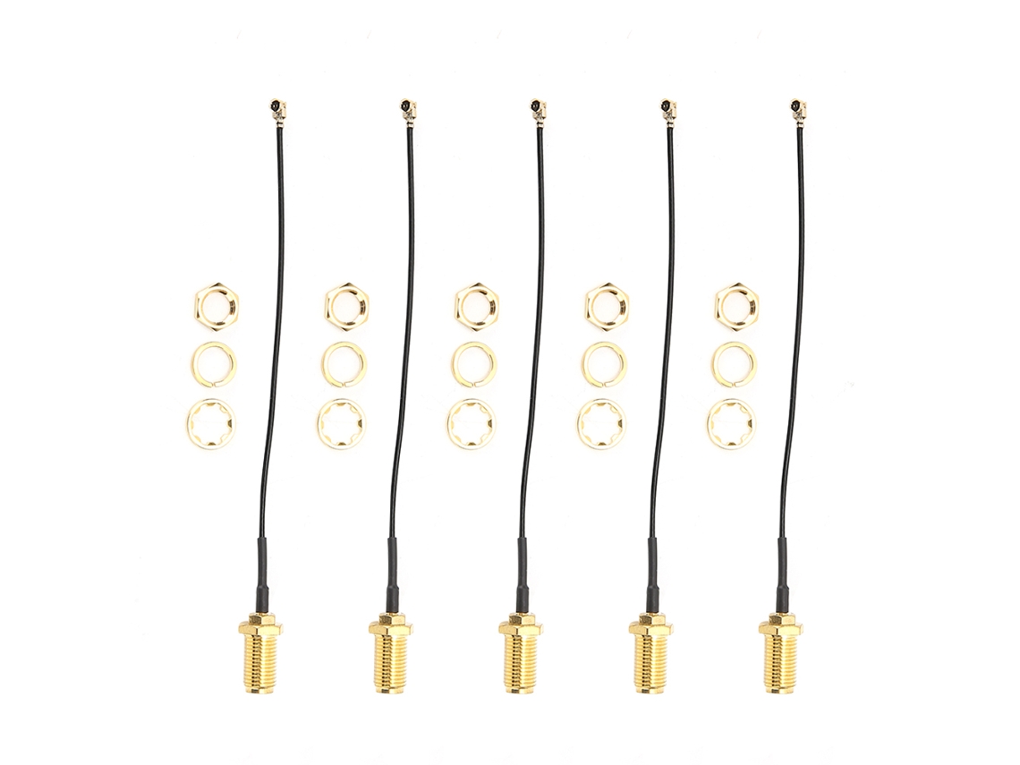 Aetheria cabo Adaptador Sma Fêmea para Ipex Antena Walkie talkie Latão 10cm 50ohm