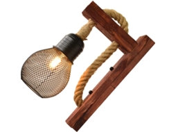 Luminária de Cabeceira Rústica Vintage E27 para Sala de Estar SFUSHOS