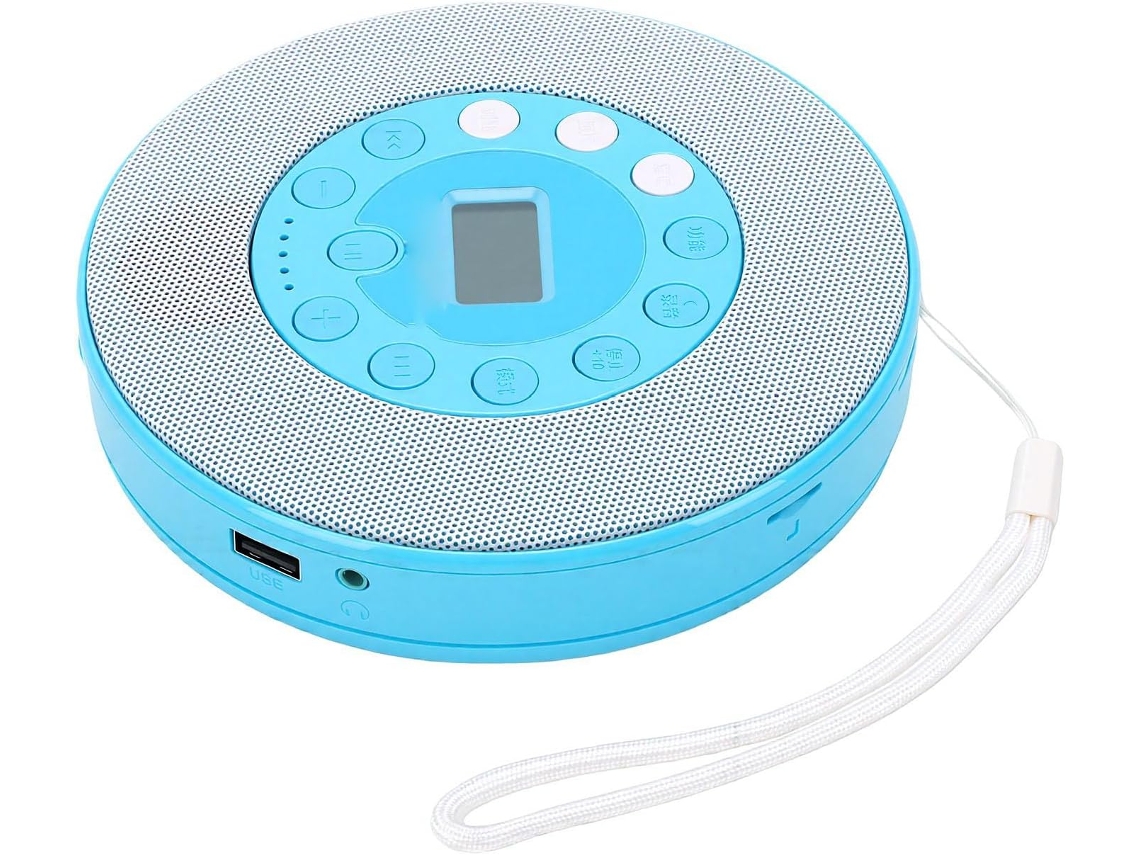 Leitor Cd Portátil Annadue, Alimentado Por Bateria Recarregável Com Anti-pulos, Bluetooth, Alto-falante