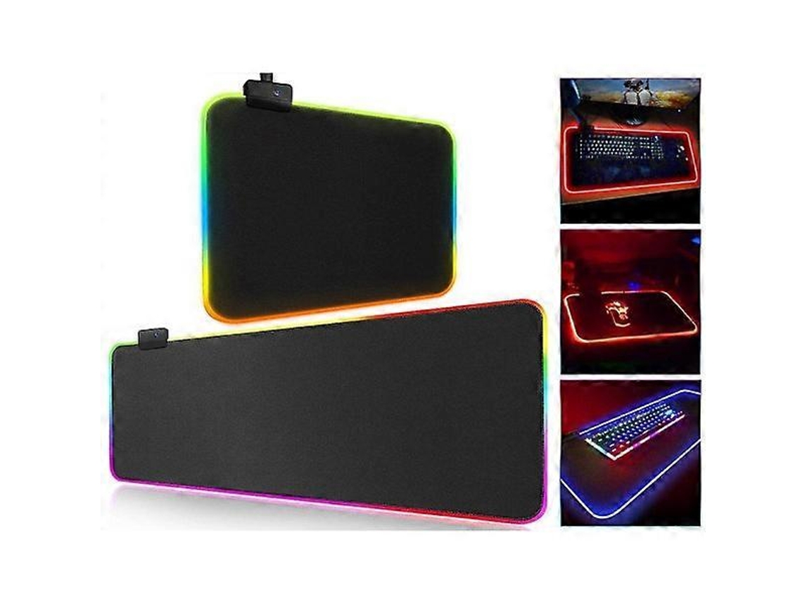 Mousepad Gamer Com Luz Led Rgb Escolha O Tamanho Preto 80x30 Cm Olysi Shop