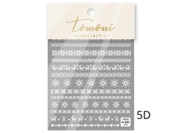 Sticker de Decoração de Unhas com Cristais Brilhantes 5d Laser Neve Natal Autoadesivo 3d