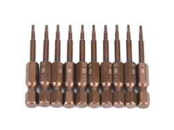 Conjunto de 10 Pontas de Chave de Fenda Hexagonal Magnética H6.3 50mm | S/MARCA