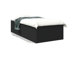 Bed Frame, Bed Frames Vidaxl Preto Madeira Processada (90 X 200 Cm)