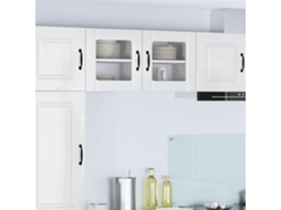 Vidaxl Armário De Vidro De Parede Lucca Branco Brilhante