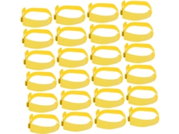 Pulseira descartável de PVC para identificação, pacote com 100 unidades.