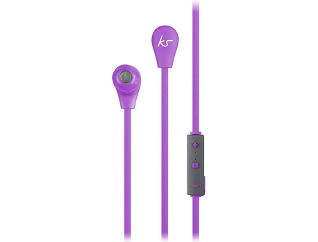 Auriculares Bluetooth KITSOUND Bounce (In Ear - Microfone - Roxo)