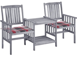 Garden Chair With Tea Table, Garden Chairs With Tea Tables Vidaxl Cinzeto Madeira De Acácia (n/a)