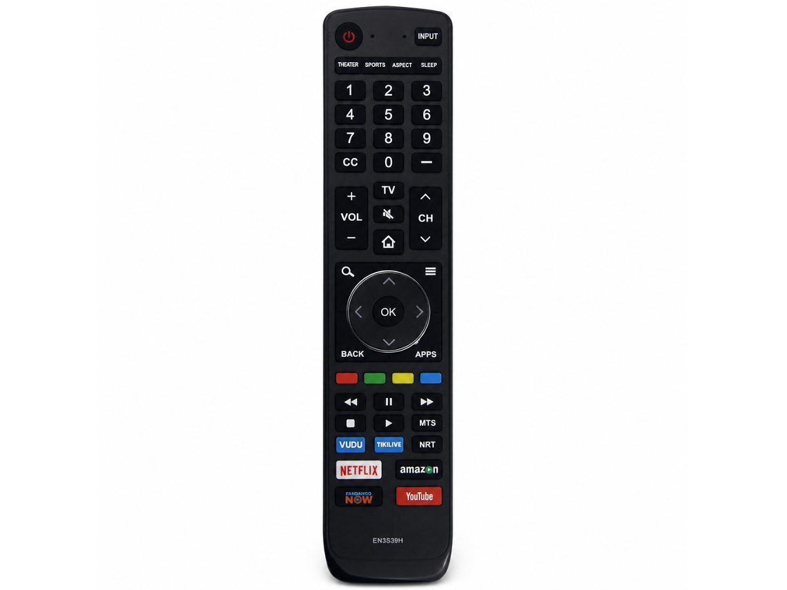 Comando À Distância Para Tv Compatível Com Vu E Hisense, Modelo En3s39h_zhd