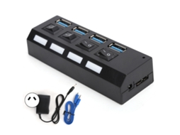 Hub Usb 3.0 4 Portas LAXISCREED com Interruptor