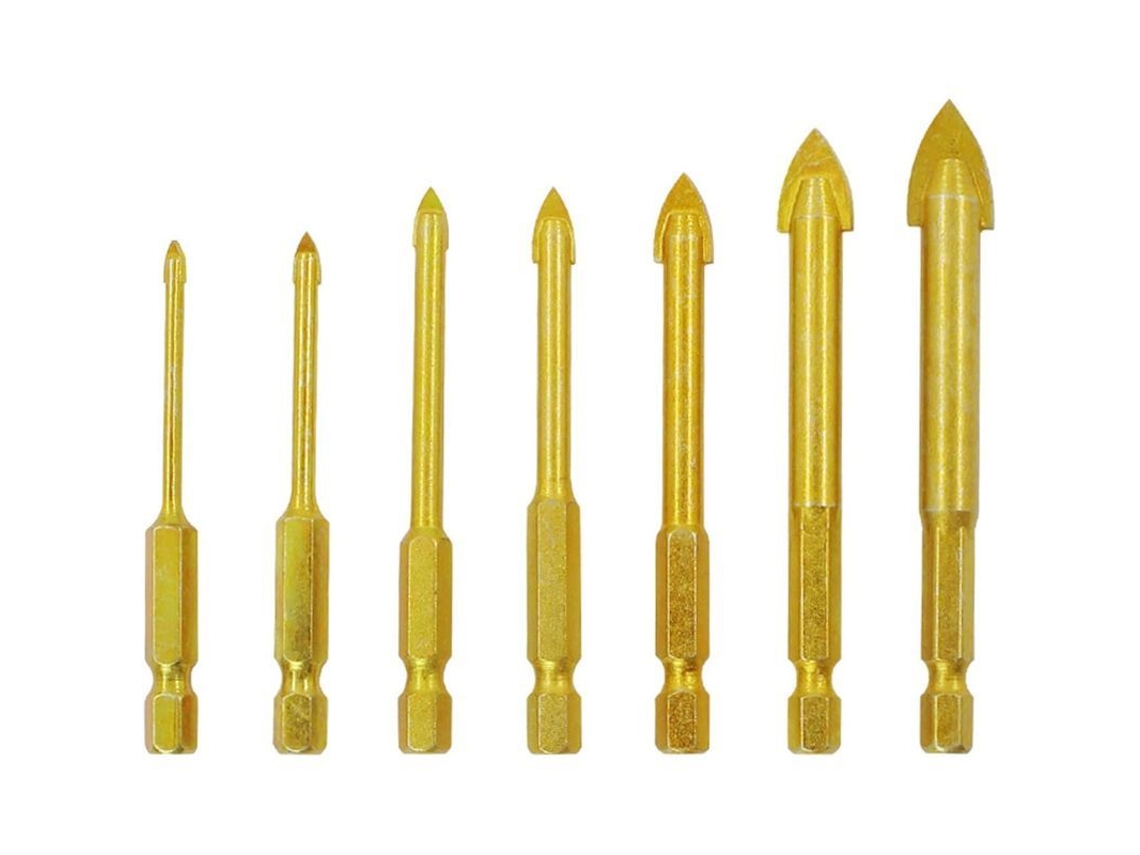Broca para Azulejos de 3/4/5/6/8/10/12mm com Cabo Hexagonal