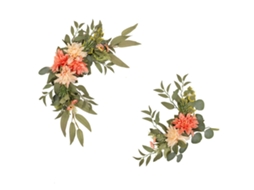 Conjunto de flores de boas-vindas para casamento com vinha decorativa artificial dahlia porta LAXISCREED