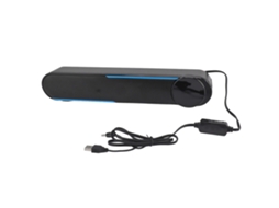 Soundbar com Fio Controle Táctil Usb 2.0 Som Hifi Surround Led Desktop Plástico