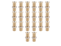 20 Set Tomada Banana Fêmea de Cobre Dourada 4mm com Porca M6 para Teste Elétrico Modelo 21.140 S/MARCA