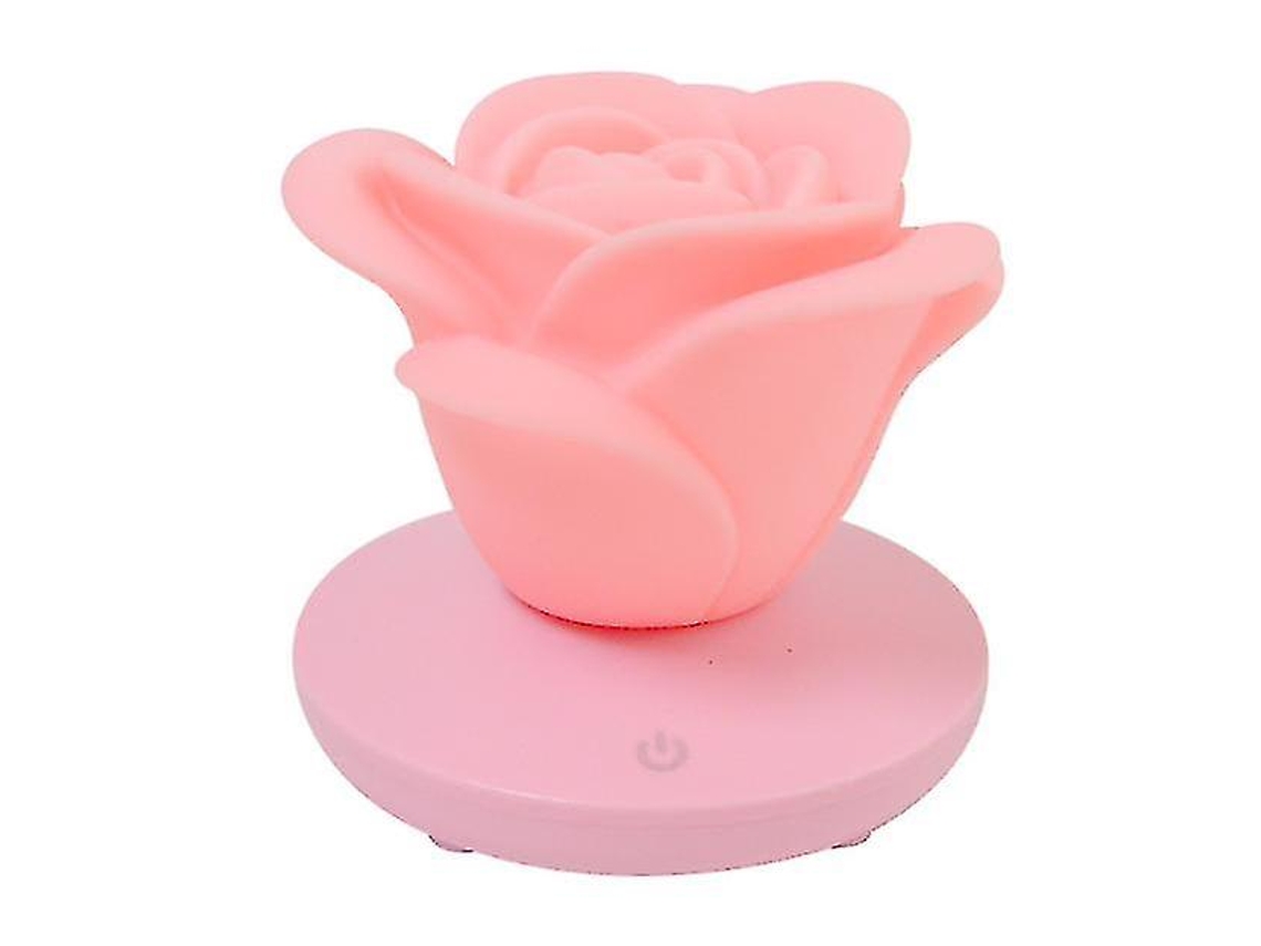 Rebe lâmpada de Mesa Romântica com Luz Noturna Rosa, Toque de Três Velocidades, Luz de Ambiente Usb