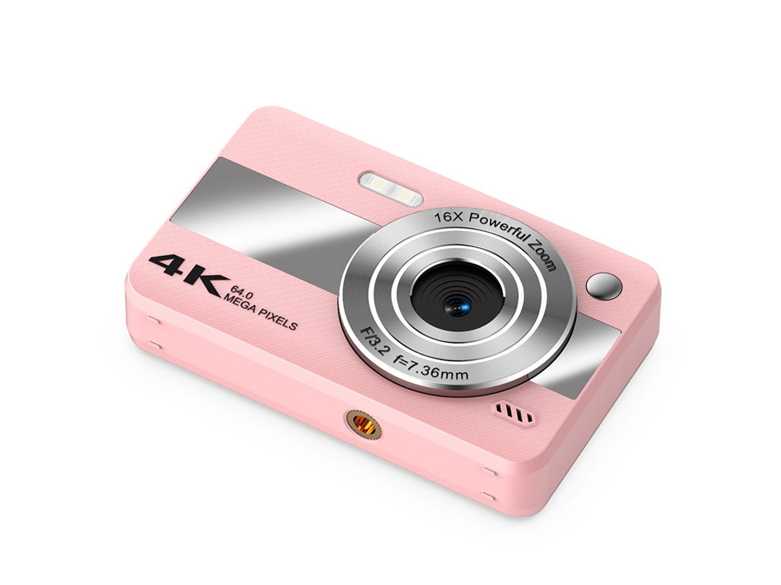 Câmara Digital Tela Ips Hd De 2,4 Polegadas, Zoom De 16x (rosa) Cuich