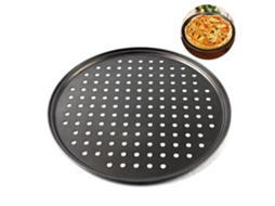 Assadeira de pizza antiaderente, com buracos de ventilação, tamanhos 26cm, 28cm, 32cm S/MARCA