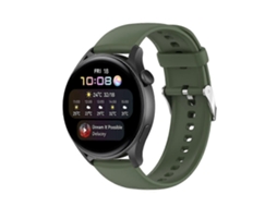 Pulseira De Relógio Em Silicone De Cor Sólida Com Fivela Prateada Em Aço Inoxidável