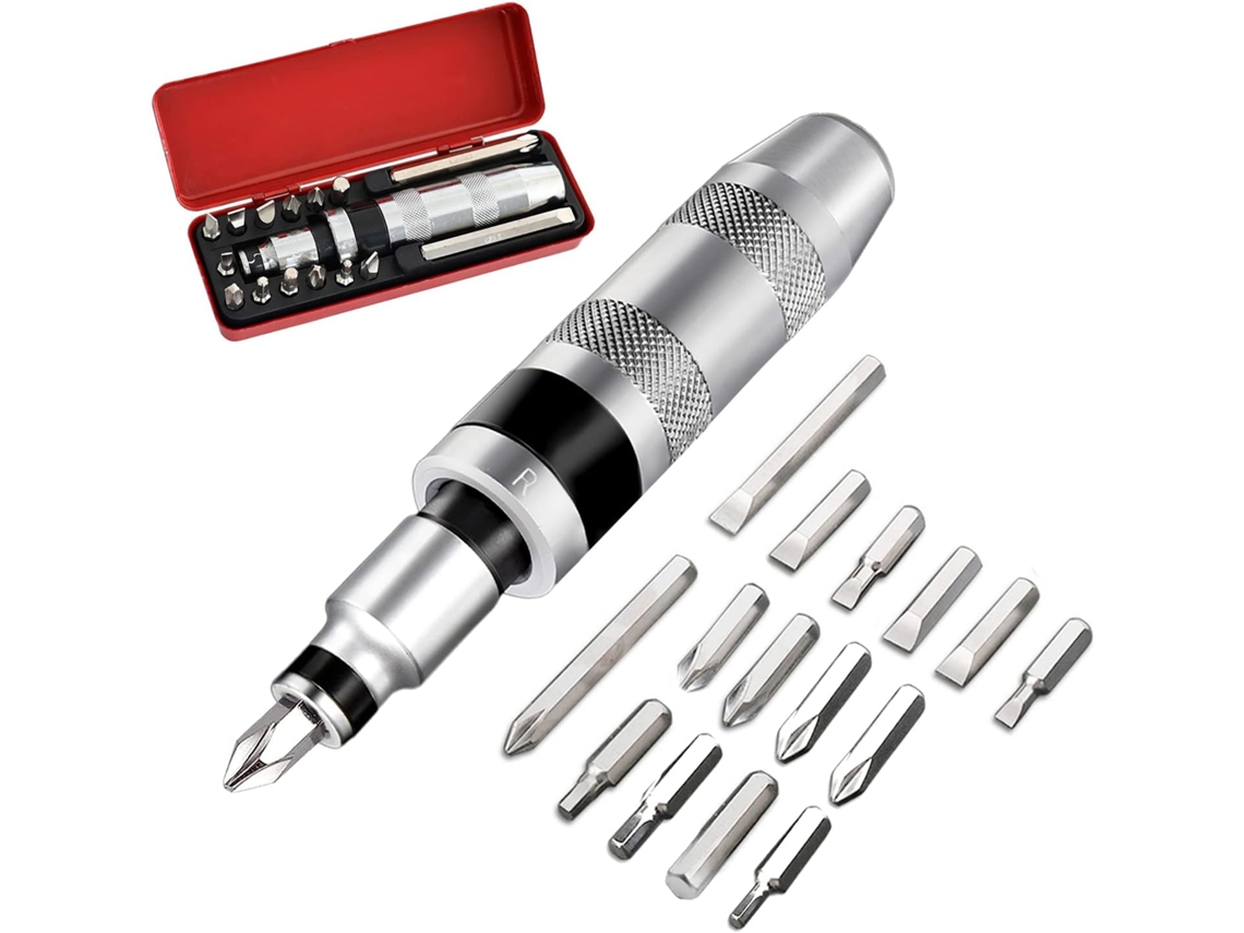 Conjunto De 16 Brocas Para Furadeira Impacto, Impacto Manual 1/2" Com 15 (chata, Phillips). -aquaforge