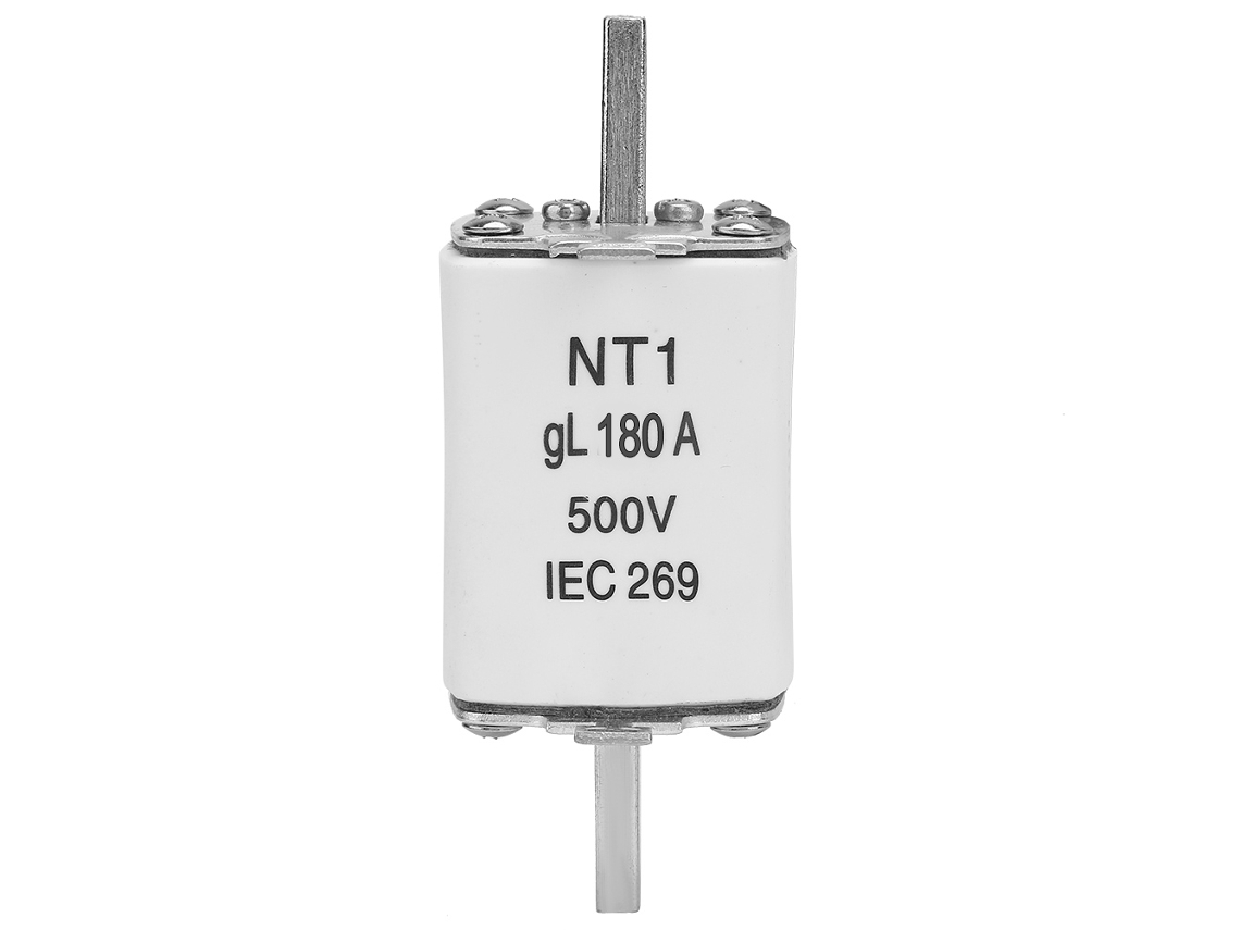 Fusível Cerâmico De Contato De Lâmina Nt1/rt16-1 500v 180a