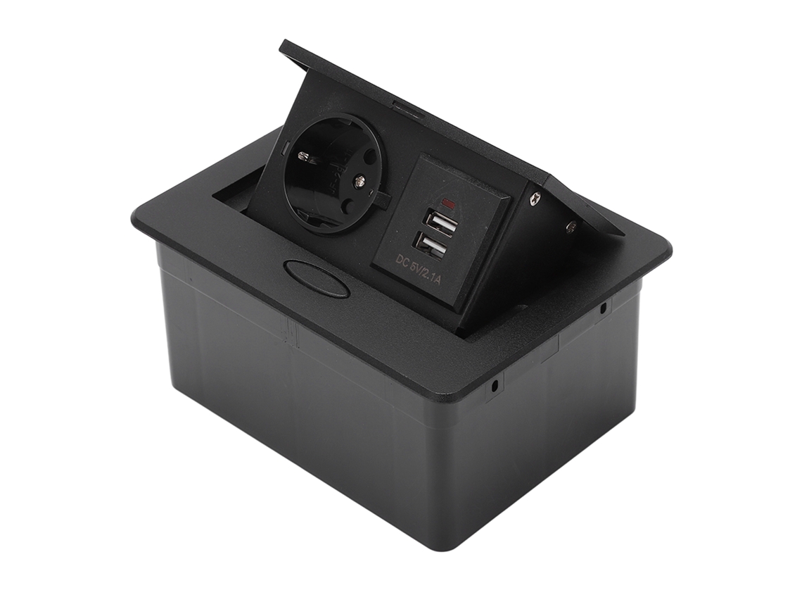 Tomada De Mesa Com Duas Portas Usb, Painel De Energia Com Proteção À Prova De Água