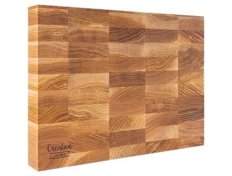 Tábua de Corte de Madeira Tábua de Corte Grande Tábua de Corte Profissional 32 X 24 X 4 Cm Madeira de Faia Crehom Creative Home