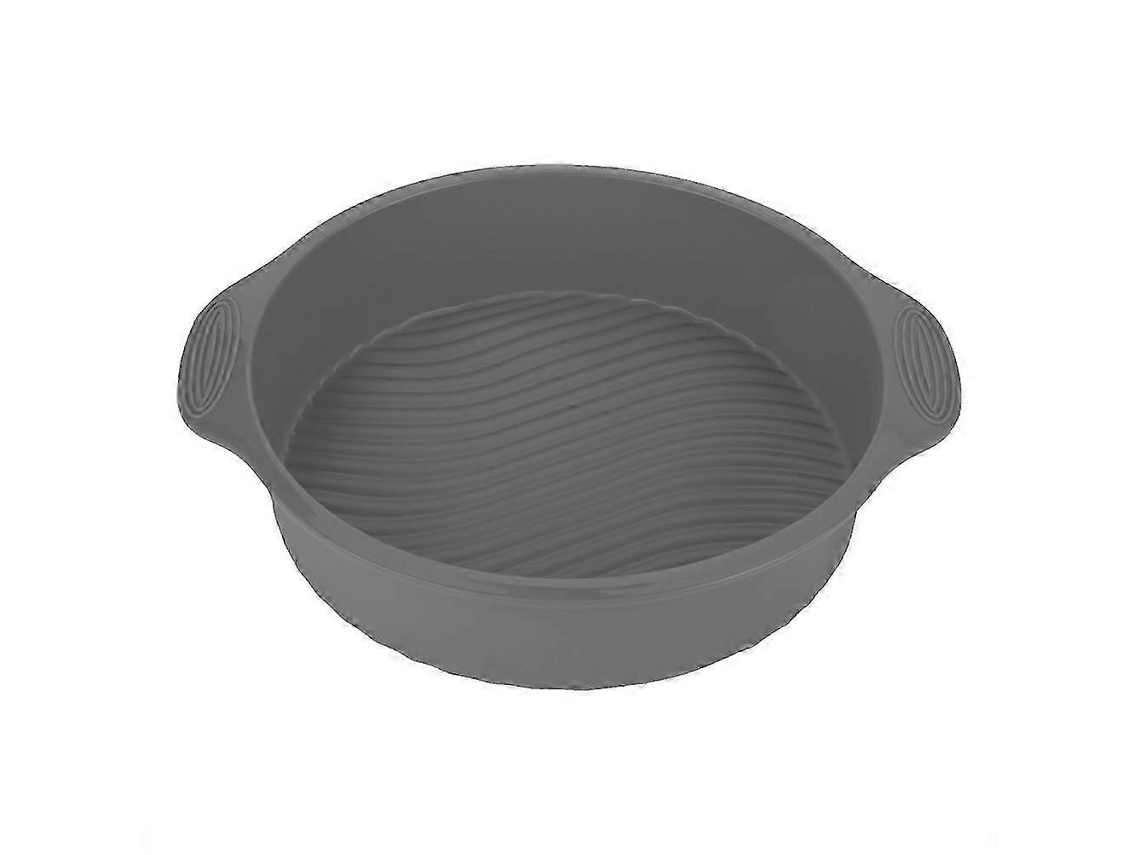 25-26 Forma De Silicone Para Bolo 9 Polegadas Formato Redondo Diversas Assadeiras Para Forno Cinza
